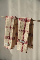(Çoklu Set) Bordo Kareli Mutfak Havlusu 50x40 - 2