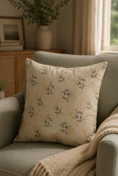 Dal Desen Pamuk 45x45 Kırlent Kılıfı - 4