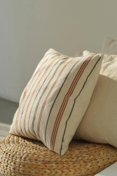 Dikey Çizgiler Pamuk 45x45 Kırlent Kılıfı - 5