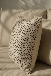 Kahve Leopar Pamuk 45x45 Kırlent Kılıfı - 5