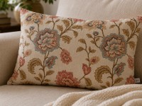 Pembe Desen Pamuk 30x50 Kırlent Kılıfı - 3