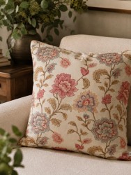 Pembe Desen Pamuk 45x45 Kırlent Kılıfı - 3